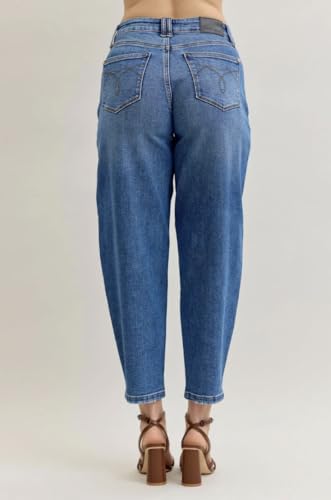 Judy Blue High Rise Soft Barrel Jeans- Ivory Gem2