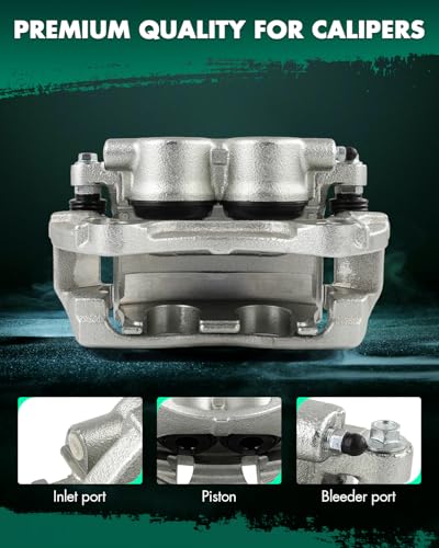 Image of SCITOO 18B5289 Front Right Disc Brake Caliper w /Bracket Fit For Cadillac For SRX 2010-2016, Double Pistons