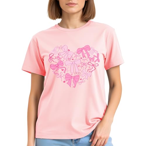 Image of Breast Cancer Awareness Ribbon Shirt Women-in October We Wear Pink Tees | Meaningful October Breast Awareness Cancer Shirt Pink Butterfly Short Sleeves Perfect for Survivors and Family Supporters