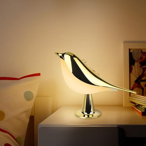 LAVAED Bird lampe de table Night Light, lampe de table sans fil dimmable, USB rechargeable touch Sensor Control Kindergarten light avec fonction diffuseur...