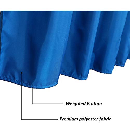 Image of Shower Curtain Liner 72 x 72 Inch Soft Water Repellent Heavy Duty Light Fabric Shower Curtains with 12 Rust-Proof Metal Grommets, Hotel Quality, Machine Washable, Blue