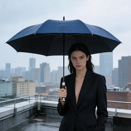 Parapluie canne 53 pouces extra large imperméable automatique - 2