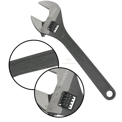 Kit Jogo Chave Inglesa Ajustável 12 E 10 Polegadas 2 Peças-Fosfotizada Vonder-Qualidade e Resistênci