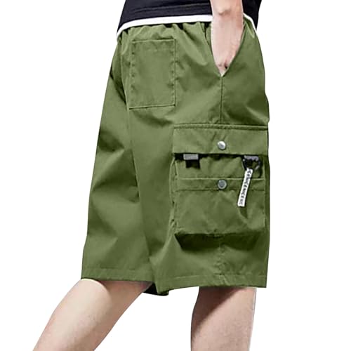 Pantalones Cortos Trabajo Hombre-Pantalones Cortos Casuales de Carga para Hombres Pantalones Cortos de Trabajo para Exteriores