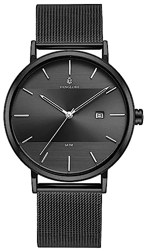 Relógio Feminino De Pulso Minimalista Preto Fosco Aço Inoxidável ...