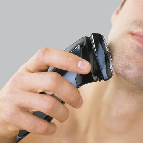 Ufesa AR3050 Afeitadora Eléctrica Rotativa Metal con Cuchillas Flexibles Dual Blade, IPX7, Cabezal Pivotante, Cortapatillas Extensible, Diseño Ergonómico, 45Min de Autonomía, Carga Rápida - imagen 7