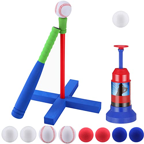 Baseball Pitching Set Includes 16.5 Inch Foam Baseball Tee, and