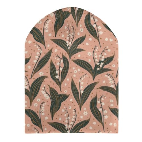 Lily Pattern Kids Beanie Hat for for Girls Boys Children Cap Winter Knitted Chemo Cancer Headwear Accessories Gifts Decoration Black3