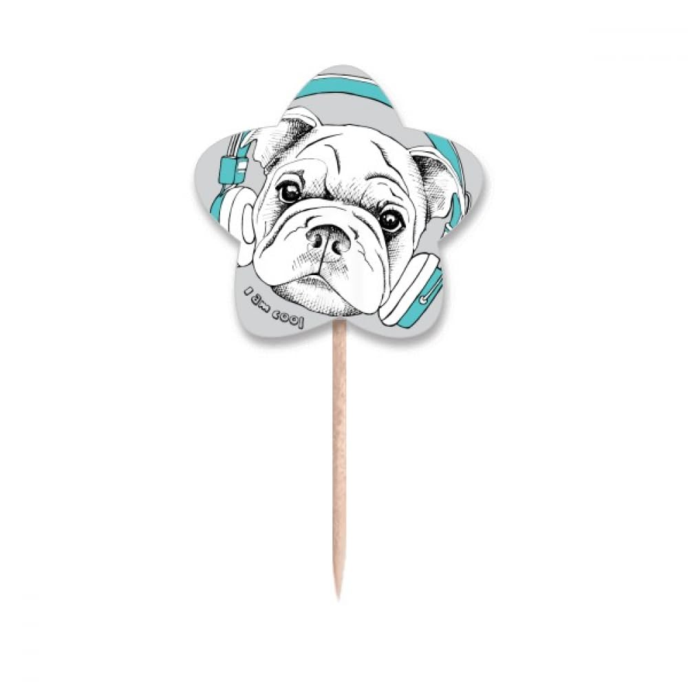 Piques à cupcakes Headset Music decoration gateau anniversaire musique et muffin