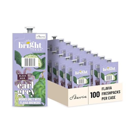 Flavia Bright Tea Co. Earl Grey Tea Freshpacks works only with Flavia Brewers (Case of 100)