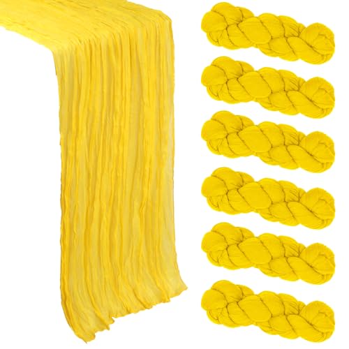 La mejor comparación de Centros de Lavado Acros disponible en línea. 47 Paquete de 6 caminos de mesa de gasa de 10 pies, color amarillo limón, tela rústica de 35 x 120 pulgadas, para decoración de fiestas, baby shower, verano, boda, centro de mesa...