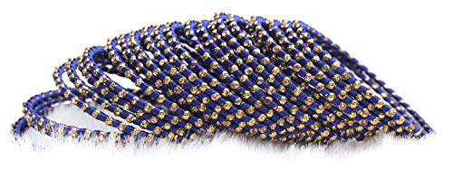 Image of Swara Creations Multicolored Metal bangles /kada Set wrapped in Silk Thread & golden dots for Women & Girls (24 Pcs)