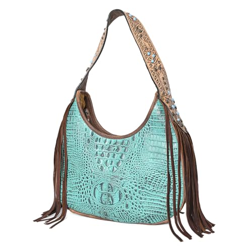 American Darling Hobo Crocodile Embossed Genuine Leather Western Women Bag | Handbag Purse | Leather Hobo Bag | Hobo Bags for Women | Hobo Purse | Cute Hobo Bag