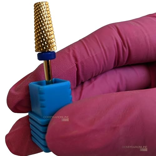 Broca Tungstenio Unha Gel Fibra Acabamento Remoção Azul Topo Reto
