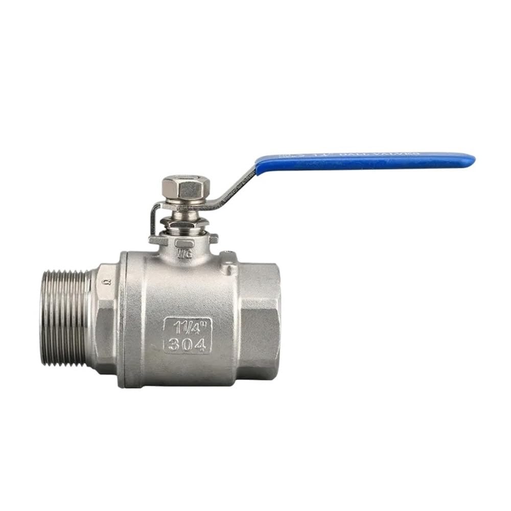 Female Stainless Steel 304 Pipe Ball Valve Female Threaded Sanitary Ball Valve Straight 1/4" 1/2" 3/8" 3/4" 1" 1-1/4" 1-1/2"(1-1/2")