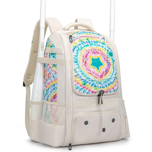 KAVIGOR Baseball Bag for Youth | Softball Backpack 50L Large Capacity with Shoe Compartment and 4 Bat Holders | Nova Flare Series