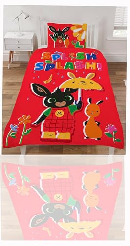 Bing Bunny Childrens/Kids Splish Splash Duvet Set (Twin) (Multicolored)