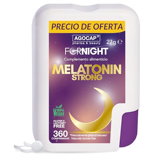 MELATONINA - 360 Micromprimidos. Melatonina fuerte 1mg. 12 MESES FORMATO DE POCKET, Suplementos para...