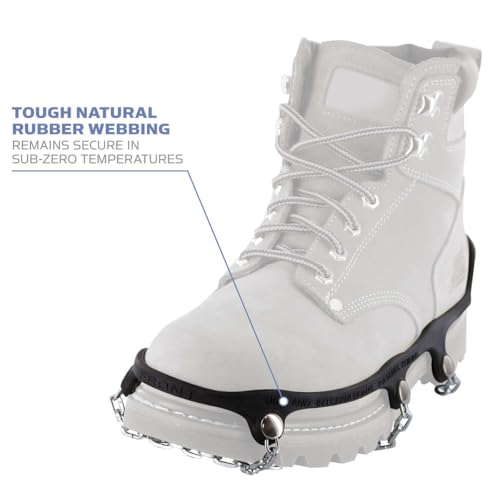 Yaktrax Chaines Tacos de tracción hielo y nieve, negro, XL