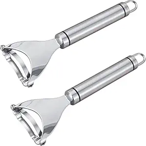 Magic corn peeler, stainless steel corn cob peeler, simple corn peeler for corn cobs, convenient thresher corn cutter, small kitchen tools (2pcs)