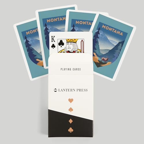 Baraja de cartas Lantern Press Montana Lithograph poker miniatura 6