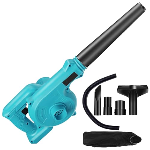 DCDCD Soplador y Aspirador de Aire inalámbrico 2 en 1 de 1500 W, colector de Polvo eléctrico for computadora, Herramientas eléctricas - Ventilador soplador