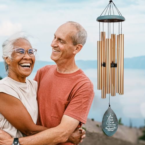 Image of ASTARIN Personalized Happy Retirement Gift, Custom Retirement Wind Chimes for Women Men, 35 inch Large Deep Tone Wind Chime Retire Gifts for Teacher Co-Workers Boss Friends Parents
