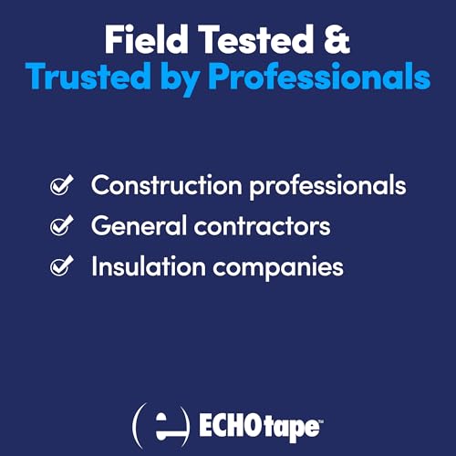 Image of ECHOtape PE-M4535 | All Weather Construction Seam Tape | Indoor-Outdoor Construction Tape | UV Resistant | House Wrap Seaming Tape | Vapor Barrier Tape | White | 1.89 in x 54.6 yds