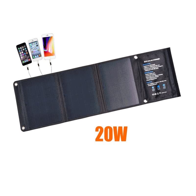 Pannello Solare Pannello Solare 20W 12v Ricarica Solare Pannello Solare Pieghevole Borsa Pieghevole Solare