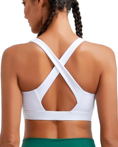 Image of RUNNING GIRL High Impact Sports Bras for Women, High Support Running Strappy Women's Sports Bra with Sewn in Pads