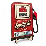Führerschein Bestanden Geschenk, Geschenke zum Führerschein 18. Geburtstag Junge Mädchen - Spritgeld Geldgeschenk aus Holz Geburtstag Verpackung, Tankgutschein Geschenk