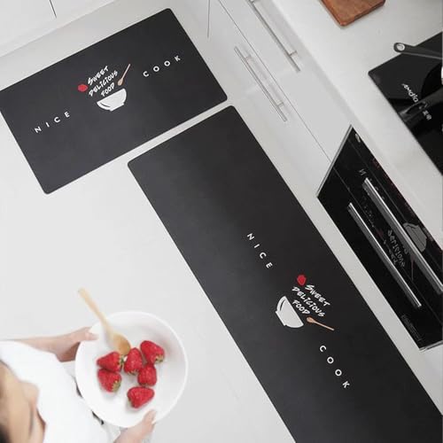 Tapis de cuisine antidérapant et imperméable grand format lavable en machine - 7