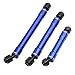 Treehobby 3PCS Aluminum Alloy Drive Shaft with Hardened Steel Joints (Front & Center & Rear) CVD for Traxxas TRX-6 G63 1/10 RC Crawler Car Axle(Blue)