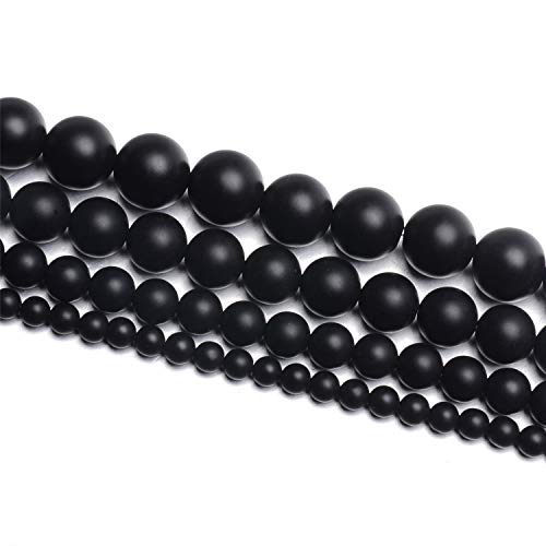 Ncb Black Matte Onyx Beads 100Pcs 6Mm Round Gemstone Beads Spacer Charm Beads Natural Stone Loose Beads For Bracelet Necklace Jewelry Making 4Mm 6Mm 8Mm 10Mm (Matte Black Onyx, 6Mm 100Beads) #TOP4