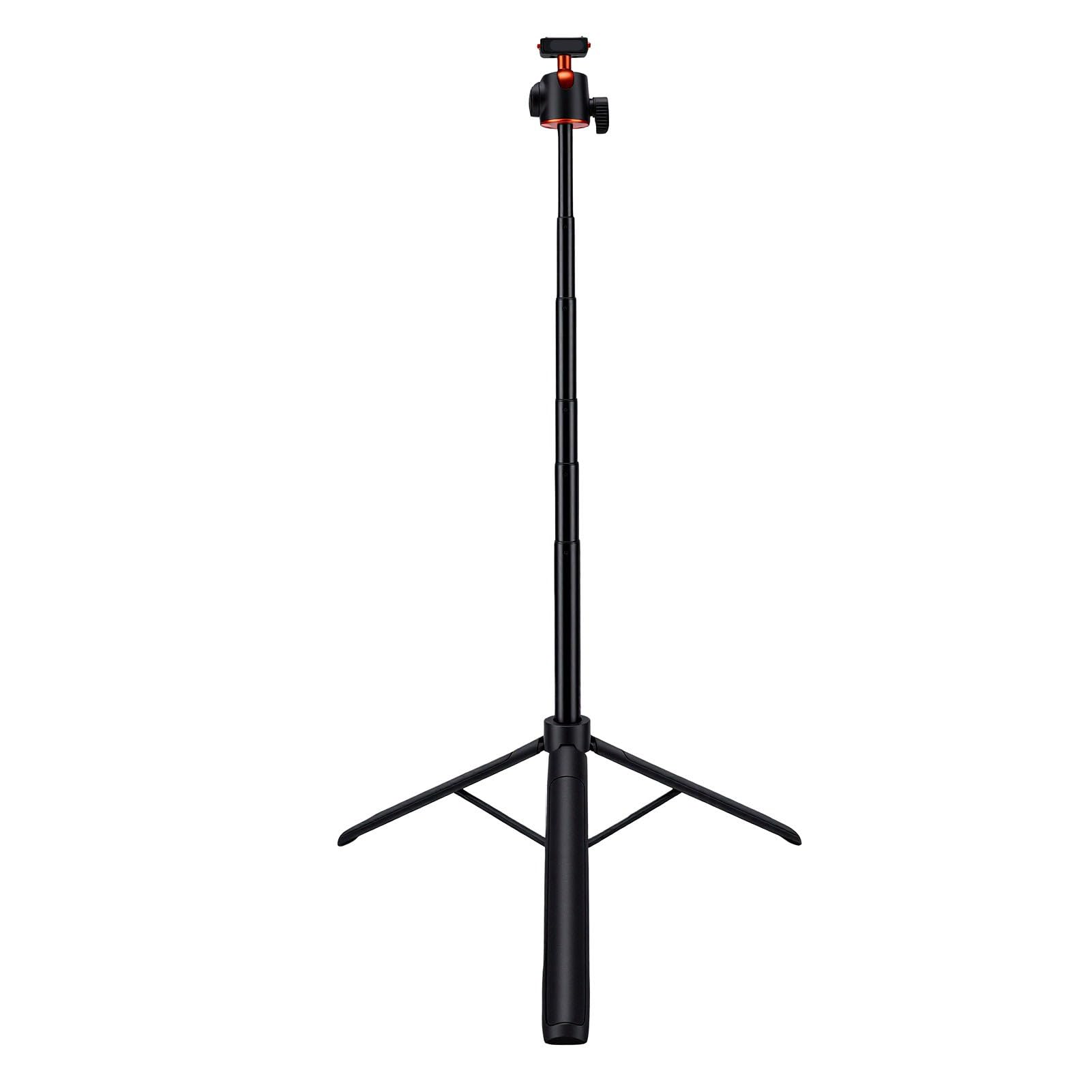 Generic Asta Selfie con Treppiede Estensibile per Fotocamera da 140 Cm con Sgancio Rapido per Avventure All'aria Aperta con Fotocamera AcePro2