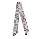 JERLA 100% Mulberry silk Scarf Head Hair Ribbon Handbag Handle wrap Tie Bundle Neckerchief Scarf for women
