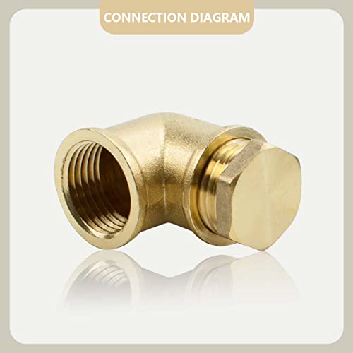 Bwintech 2 Pcs 1/2" Male BSP Thread Brass Male Cap Hex Socket Pipe Plug Fittings Connector for Pipe Connecting Conversion - Image 4