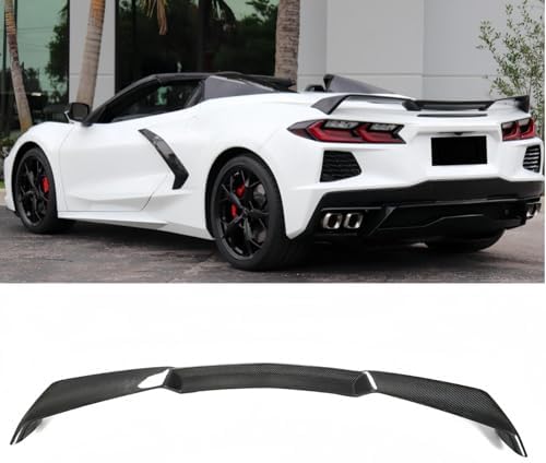 Amazon.com: sosega for C8 Rear Spoiler Carbon Fiber Print Compatible ...