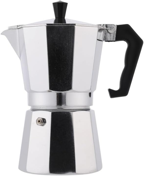 Cafetera clásica para café expreso y café, olla Moka para café italiano y cubano, compatible con estufas eléctricas y de gas, 9 tazas de espresso de