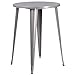 Flash Furniture 30'' Round Silver Metal Indoor-Outdoor Bar Height Table