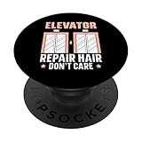 Aufzugsreparatur, Haarpflege, Techniker, Bediener, Aufzug PopSockets mit austauschbarem PopGrip