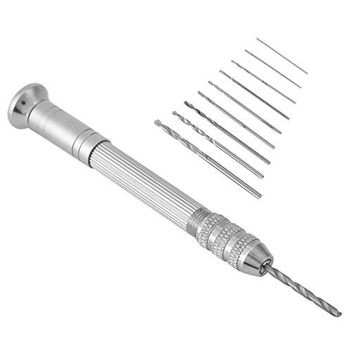 Mini Hand Twist Drill Small Hand Drill Manual Drill with 10Pcs Drills Bits Punching Tool