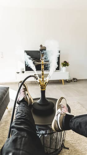 ARYF Shisha Wasserpfeife Gloria 4 Matt Black/Gold mit Zubehör – Bild 3