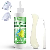 AllisWay Flockentferner Beflockung Textilien, Flockentferner, Kleberentferner, Druckecke Flexentferner, Einfache und effiziente Methode zum Entfernen alter Drucke und Druckfehler aus Textilien