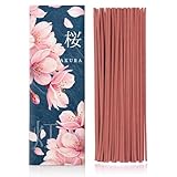 Sakura CherryBlossom Premium Japanese Incense Sticks 60sticks Coreless Low Smoke Natural Charcoal Free Non Toxic Kyoto Aroma Aromatherapy Meditation Calming Stress Relief Relaxation TOMORI