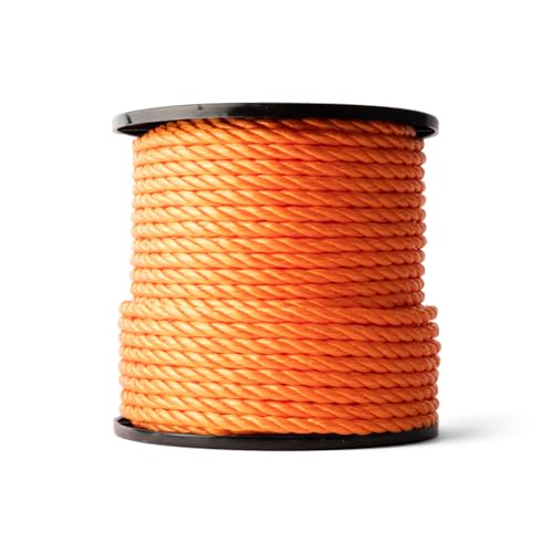 SNURO Polyproplen Seil (6mm, 50M, Orange) - Universelles und vielseitiges, Praktische Lösungen für jeden Bedarf!