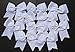 7" Jumbo Cheer Bow Big Hair Bows with Ponytail Holder Large Classic Accessories for Teens Women Girls Softball Cheerleader Sports Elastics Ties Handmade by Kenz Laurenz (10 pack 7" Cheer Bow White)