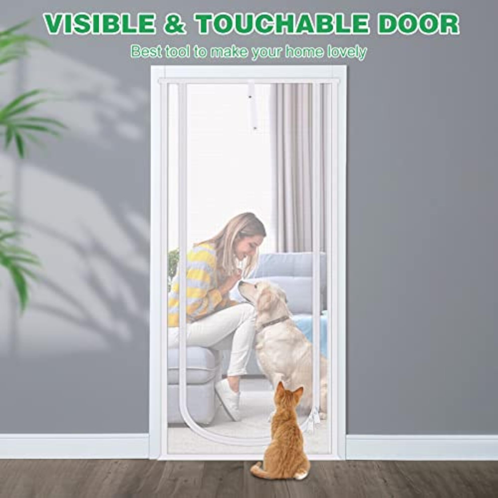 Reinforced Cat Screen Door, Heavy Duty Pets Proof Door
