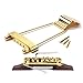 Alnicov Set of 6 String Archtop Jazz Guitar Rosewood Bridge Height Adjustable & Tailpiece Trapeze for Jazz Guitar Parts,Gold