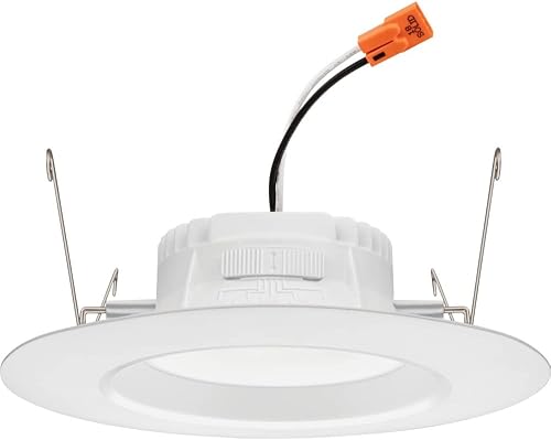 Miniatura 5 de Juno RB56S SWW5 MW M6 RetroBasics Retrofit LED Downlight, conmutable, blanco mate, 5 a 6 pulgadas (paquete de 2)